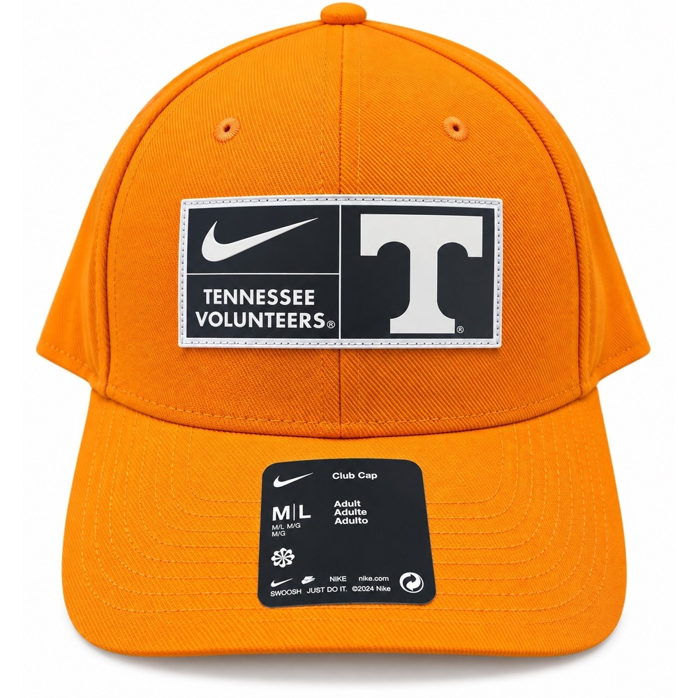 NEW Nike Tennessee Volunteers Vols Mens Club Cap Orange on field Patch Hat M/L